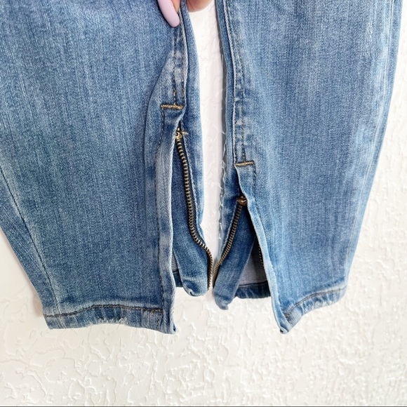 Pistola Distressed Ripped Skinny Denim Jeans Side Ankle Zip Size 26 - Picture 5 of 9